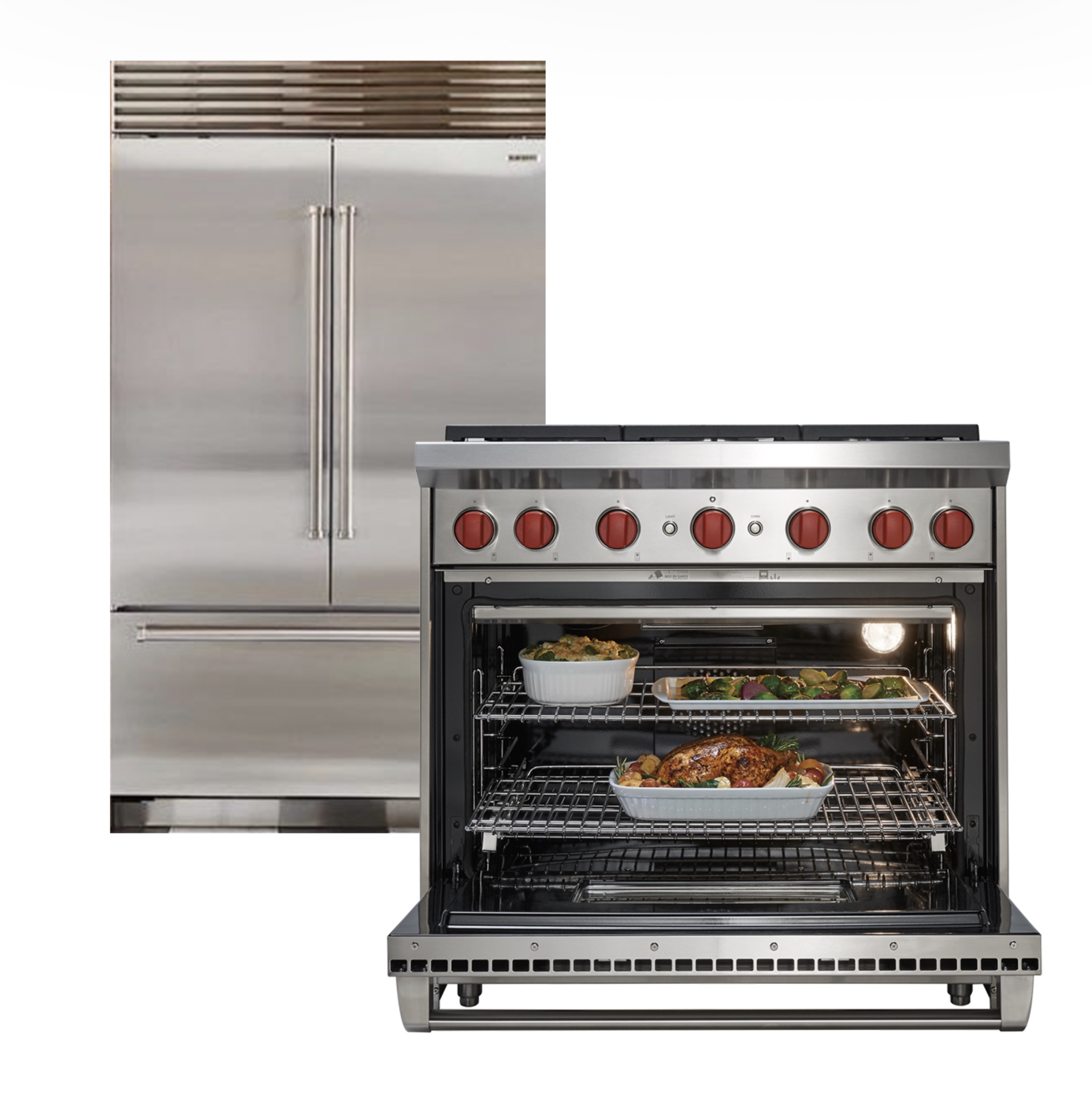 Wolf gas range in a Morrow townhome kitchen